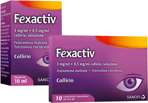 Fexactiv collirio antistaminico dalla doppia azione antiallergica e decongestionante contro la congiuntivite allergica